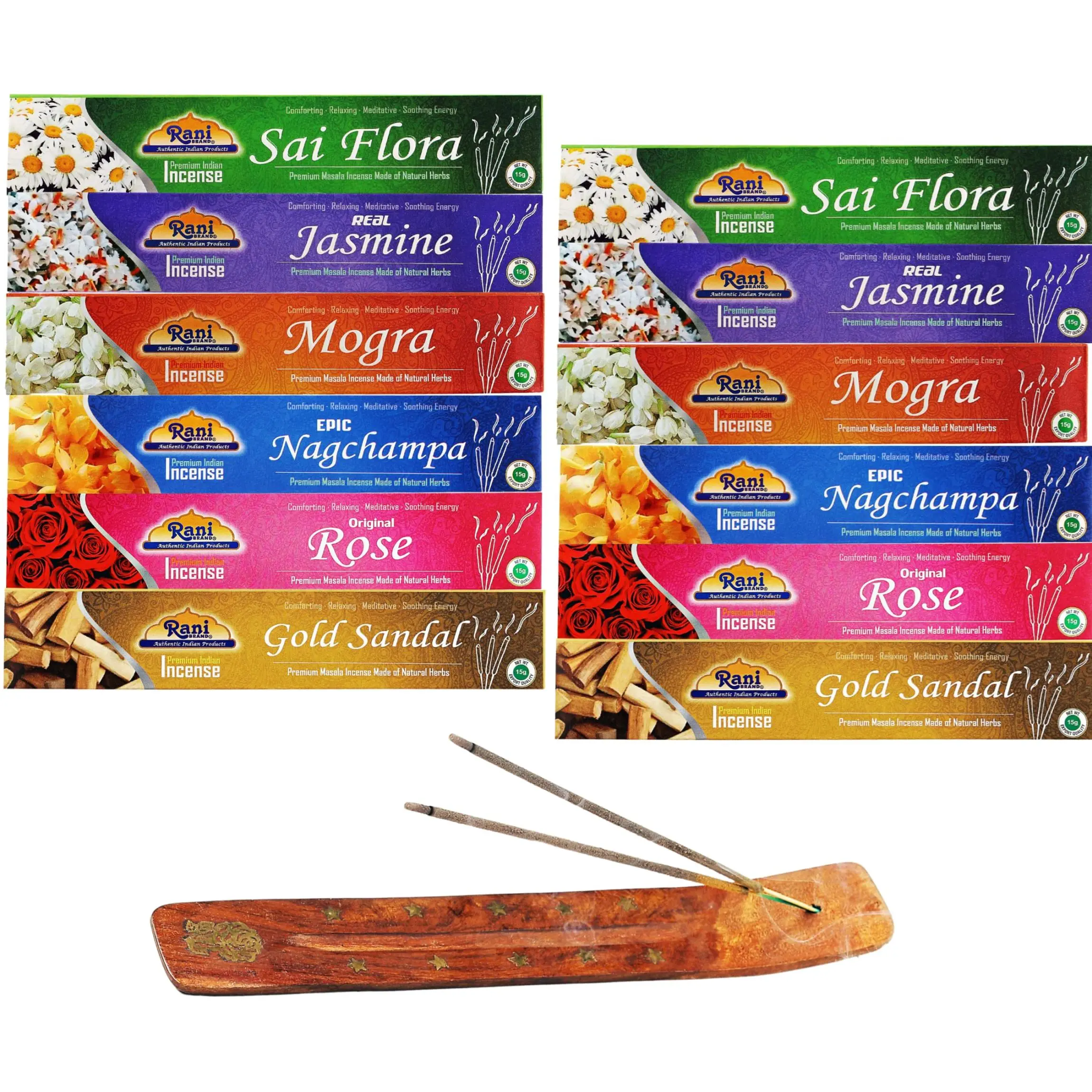 Multi Pack Incense (Premium Masala Incense Made of Natural Herbs) - Rani Brand Authentic Indian Products
