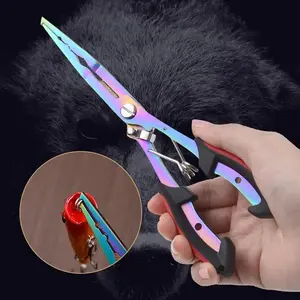 3-in-1 Colorful Multifunctional Fishing Pliers: Integrates Line Cutters and Split Ring Pliers; Suitable for Freshwater and Saltwater Fishing; A Perfect Gift Designed with Anglers in Mind