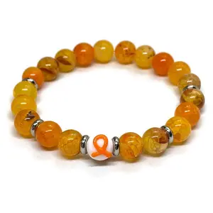 Limited Edition Leukemia Cancer Awareness Unisex Mens and Womens Stretchy Bracelet