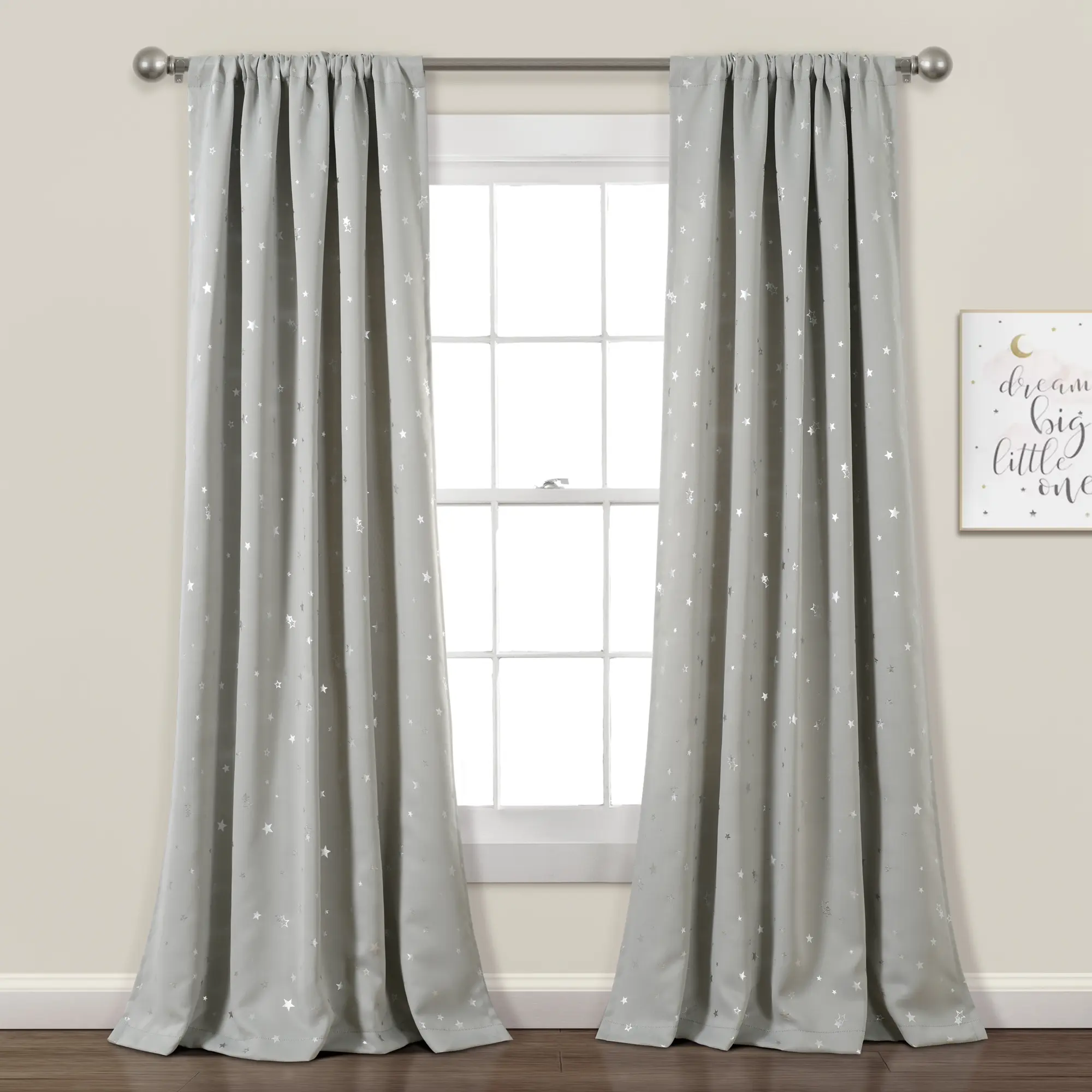 Lush Decor Star Blackout Curtains Set, 52"W x 45"-108"L 100% Polyester 90% Blackout Printed, Bedroom Decor Curtains for Bedroom Lush Decor Star Blackout Curtains Set, 52"W x 45"-108"L 100% Polyester 90% Blackout Printed, Bedroom Decor Curtains for Bedroom