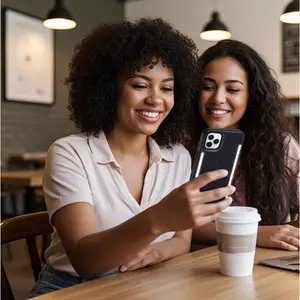 Mobile LED Light Up Phone Rechargeable Illuminated Selfie Phone Case Cover for Social Media Posting