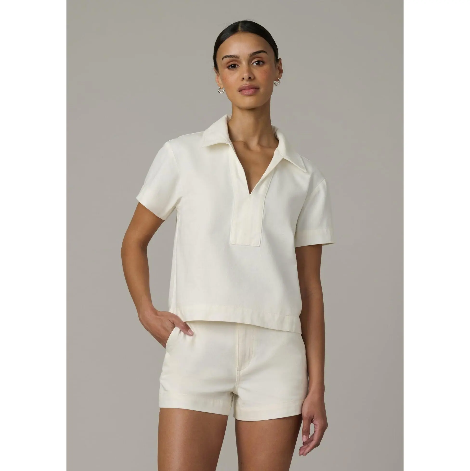 THE LILLIAN DENIM POPOVER SHIRT