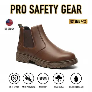 Tireless Splash-proof Smash-proof Puncture-proof Breathable Safety Shoes Unisex Chef Work Shoe Waterproof Anti-slip Durable Outdoor Comfortable engineered for Maximum Impact Resistance Falling Object Protection and Step Shock Reduction Men Women