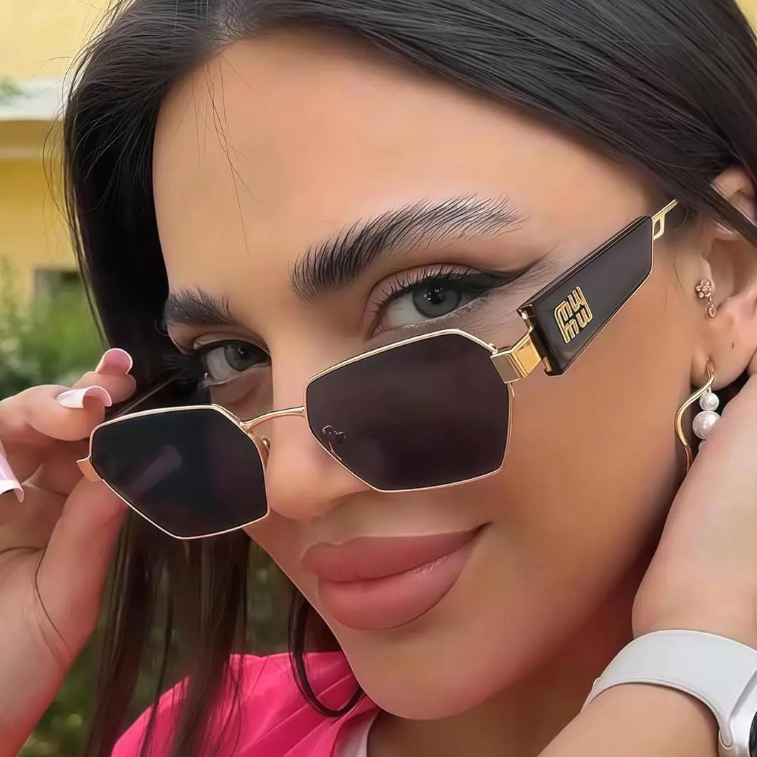 Retro Hexagon Sunglasses for Women and Men, Small Metal Frame with Matte Finish, Casual Eyewear with UV400 Sun Protection, Casual Sunglasses, Sun Protective Sunglasses