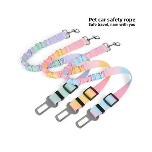 Retractable Elastic Pet Car Safety Leash, Multi-Functional Dog Vehicle Seatbelt for Outdoor Travel
