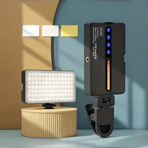 Portable USB/battery Powered LED Clip-On Light, over 16 Colors, 1800mah Battery, Compact Square Design, Ideal for Photography, Live Streaming, Indoor Decor, Photographic Fill Light