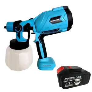NEOBRISKEN Paint Sprayer Cordless 580W with 1000ml Container, 6 Nozzles, 3 Modes, 1000mAh Battery, Easy Installation & Disassembly
