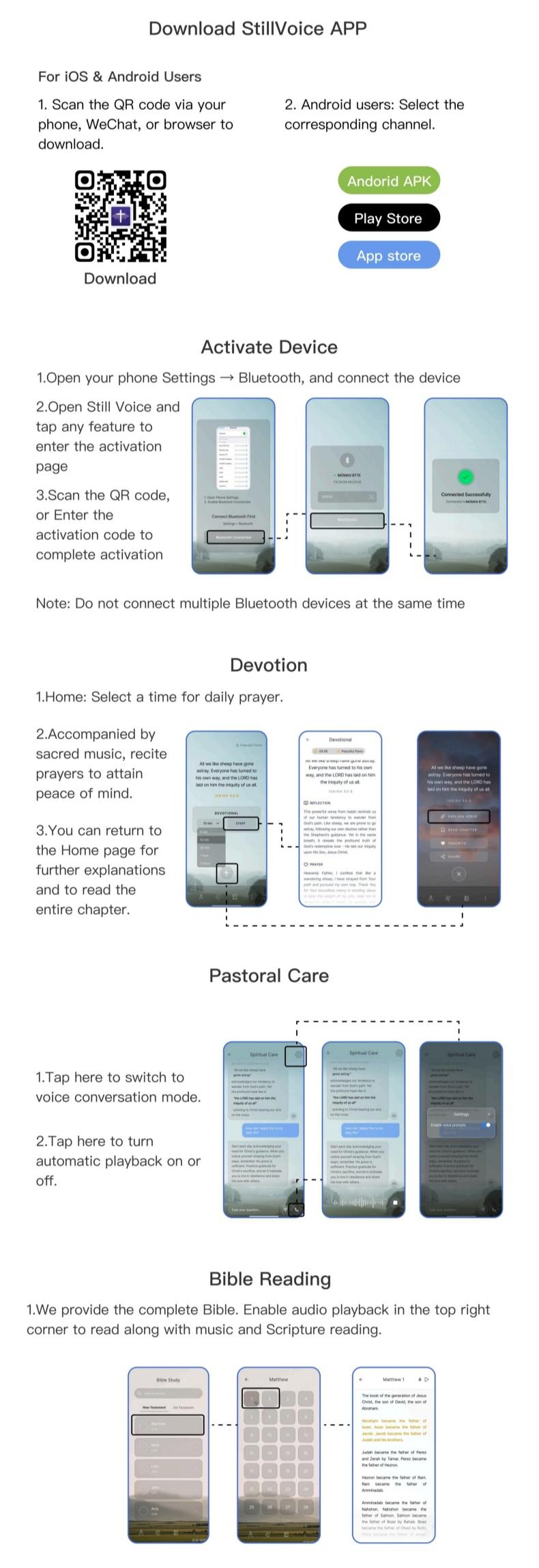 PAXA T26 Pro Bible Prayer Wireless Earbuds,App-Based Prayer & Scripture Audio,OWS Wireless Bluetooth Earbuds Luxurious Sound for Music & Phone Calls, Sport Headsets With Call Noise Canceling Mic