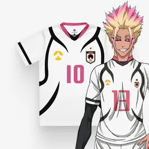 Blue Lock Japan U-20 Soccer Jersey – Ryu.sei Shidou & 1toshi Sae Cosplay T-Shirt, Anime Football Shirt, Unisex Blue Lock Uniform, Manga Fan Jersey