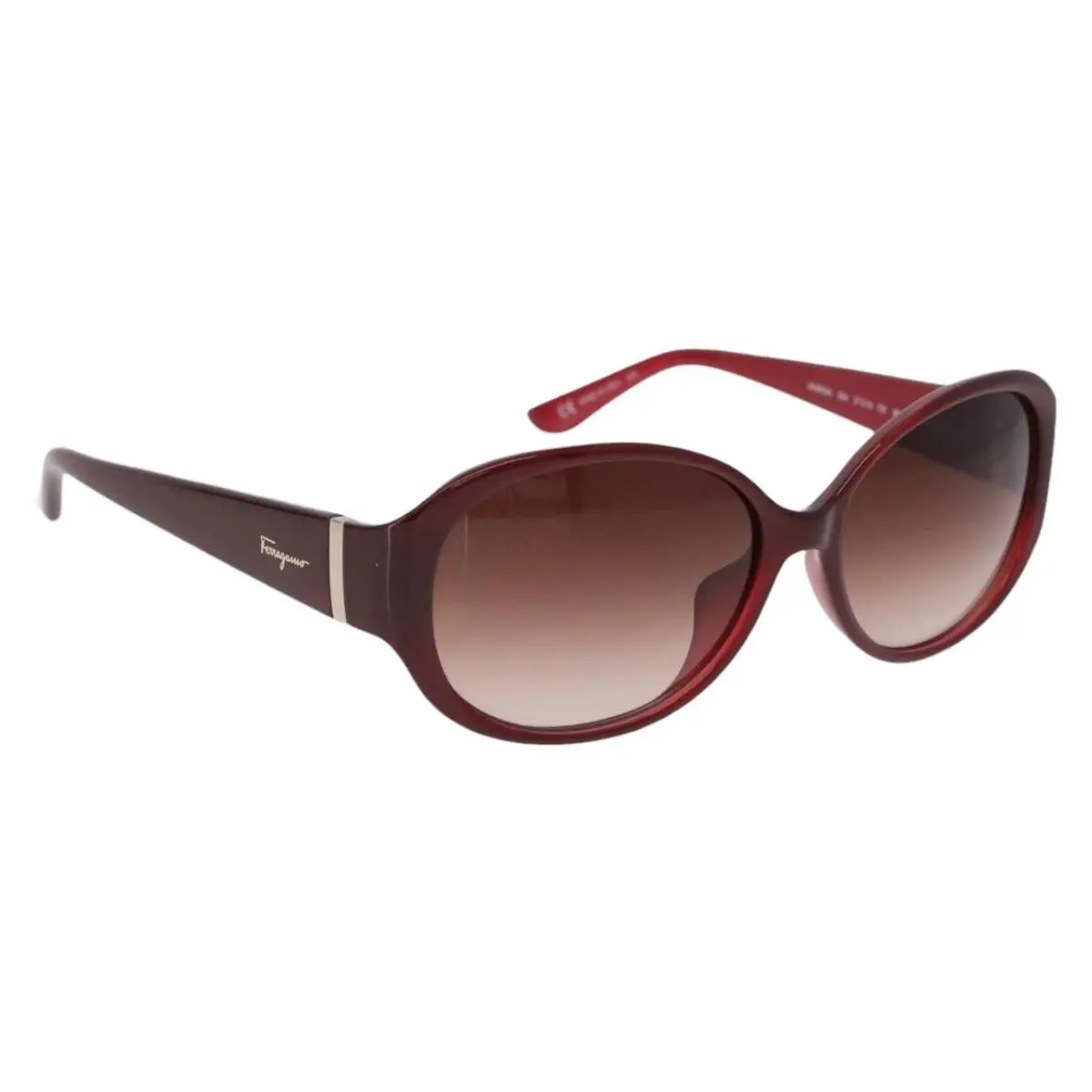 Pre-owned jp SW2603 Salvatore Ferragamo Sunglasses Plastic Red Gold