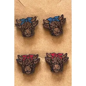 Highland Cow Earrings - Highland Cow - Earrings - custom earrings