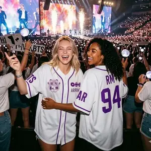 Personalized Bangtan Members Baseball Jersey, Custom Arirang World Tour 2026 Merch Shirt, Kpop Gift for Army, Football Jersey Gift Fans, Custom Kpop Jersey for Men Women