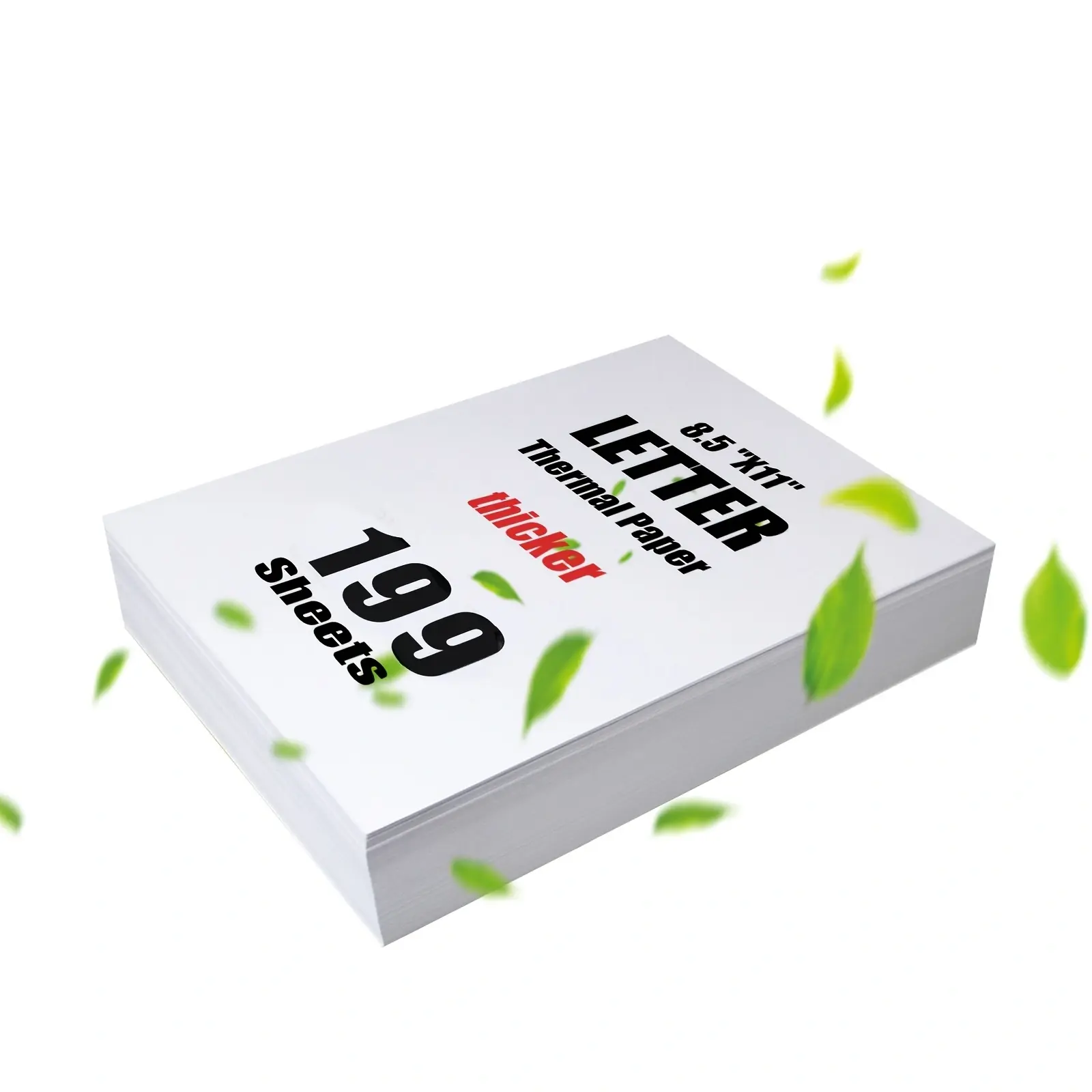 Thermal Printer Paper 8.5 x 11 Inch,199 Sheets US Letter Size Floded Thermal Paper,Thicker,T11/M8/M9/T18 Thermal Portable Printer supports Continual Printing (other thermal printer only supports single-sheet printing)