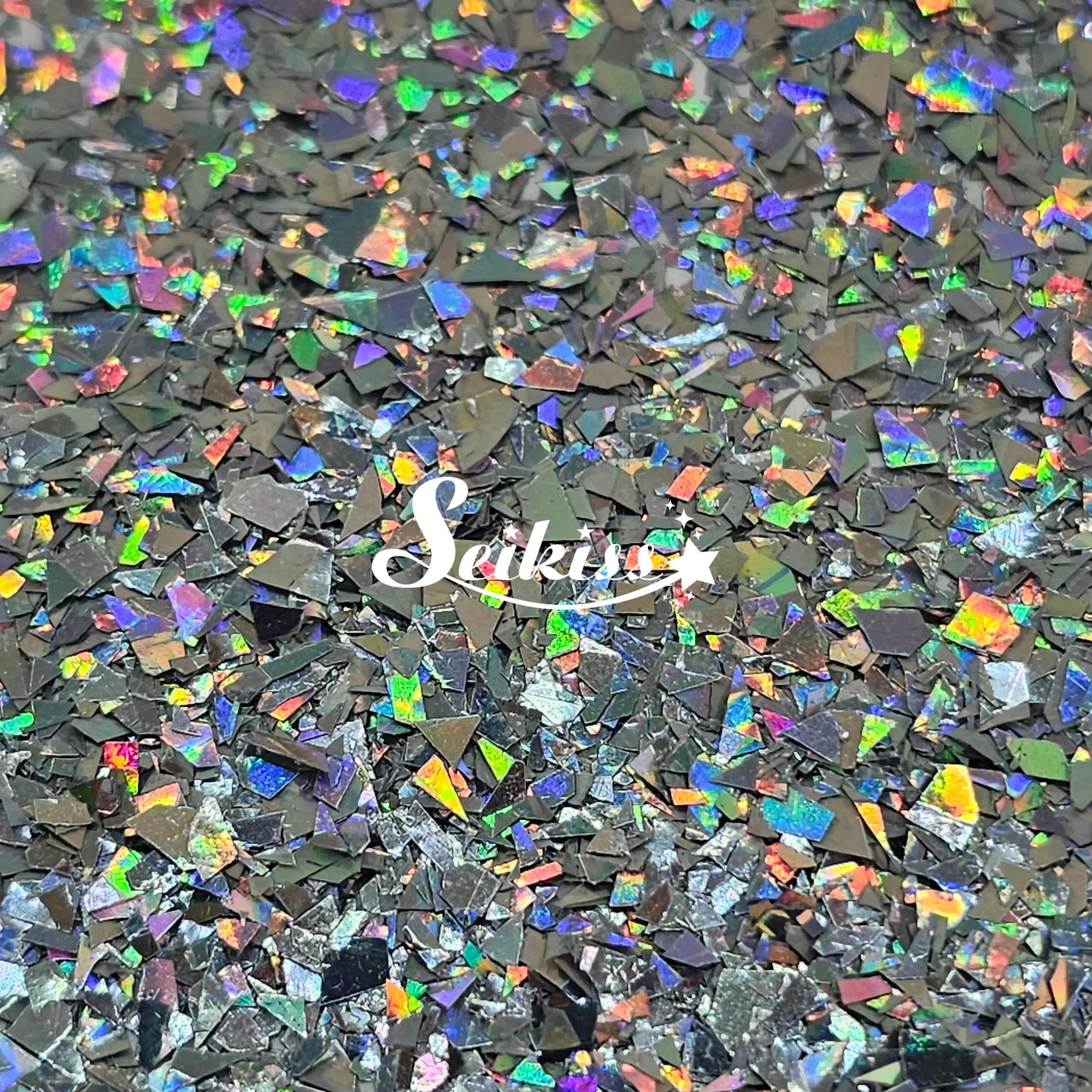 Silver Laser Holographic Flakes Glitter - Silver Glitter