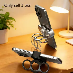 360° Rotating Foldable Phone Stand, Portable and Adjustable Smartphone Bracket, High-Quality Alloy Ring Holder, Fun Stress Relief Accessory, Adjustable Cellphone Holder