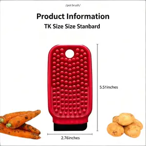 3-in-1 Kitchen Cleaning Brush with Built-in Scraper - Multi-Sided Silicone & Mesh Scrubber, Non-Scratch, Hygienic, Dishwasher Safe for Pots, Pans (Home Supplies Party Gift)