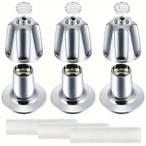 Price Pfister Verve Compatible Shower Faucet Handle Repair Kit, 3-Handle Shower Knob Hot/Cold/Diverter Replacement Set, Non-Electric Manual Operation, Durable Other Metal Construction, with Easy Installation