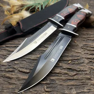 Premium Stainless Steel Fixed Blade Kitchen Cutlery - Ergonomic Wood Handle Metal Knife for Cutting, Multi-Use Kitchen Knives
