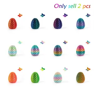 2pcs 3D Printed Dragon Egg Model, Free Rotation, Stress Relief, Home Office Desk Decor, Car Ornament, Ideal Gift for Friends and Family