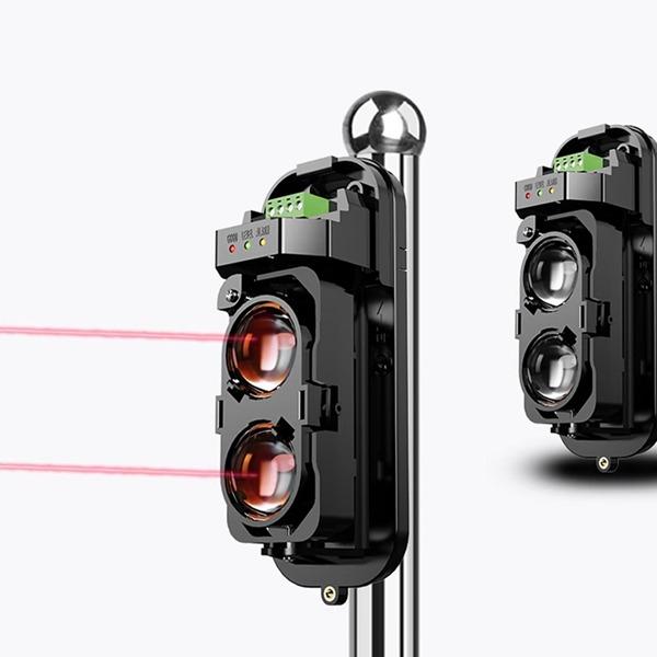 Metal & Plastic Waterproof Dual Beam Infrared Detector Outdoor Infrared Barrier Sensor with Lens Indicator for Security