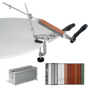 VEVOR Knife Sharpener Kit, 360 °   Rotation Flip Fixed Angle Knife Sharpening System with 12 Whetstones 120-10000 Grit, Professional Kitchen Chef Knife Sharpening Kit for All Knives and Scissors