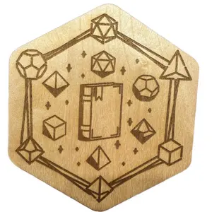 Book & Dice Dice Box - Handmade Baltic Birch Wood Laser Engraved Magnetic Storage for Dungeons and Dragons Dice Sets