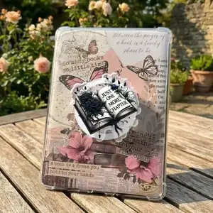 Just One More Chapter MagSafe Phone Grip, Book Lover Gift, Cozy Reading Kindle Holder, Magnetic Multi-Functional Stand, Library Card Spooky Bat Design