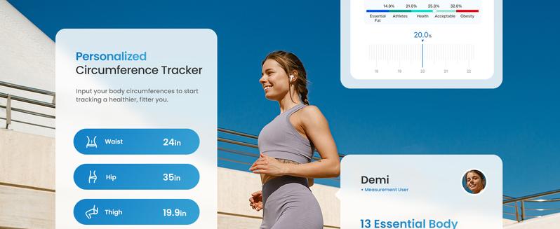 RENPHO Health and Fitness Bundle Smart Scale and Smart Tape, Gym Gifts with Digital Bluetooth Scale with Tape Measure for Body Measuring, Monitor Health Analyzer for Weight Loss, Muscle Gain, Gift 400lbs, Inches/cm