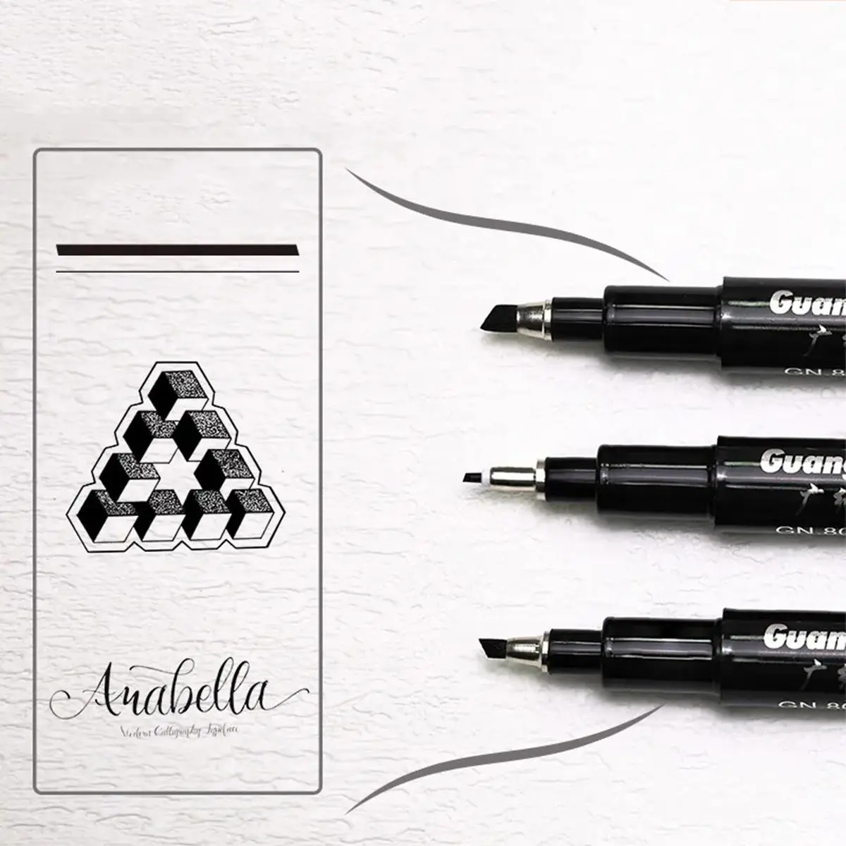 Drawing Pen Set, 3 Counts/set Hook Line Sketching Pen, Art Supplies for Painting & Sketching, Multifunctional Writing Drawing Pen
