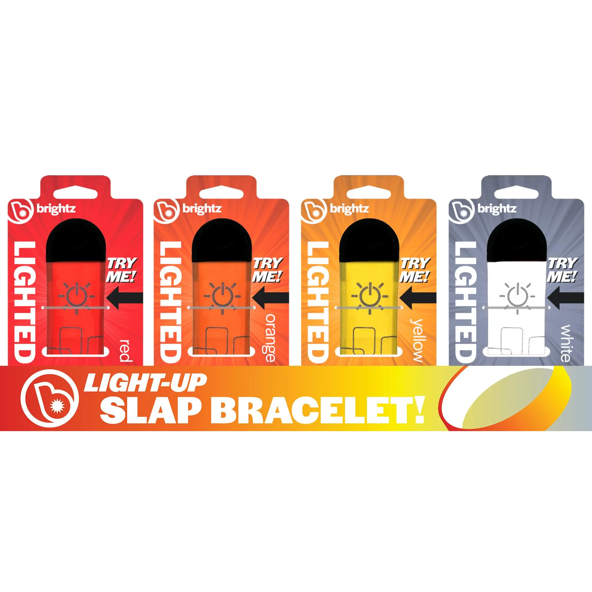 Brightz Light Up Slap Bracelet - 3 Lighting Modes, 15+ Hours of Glow for Night Running, Riding, Biking, Festivals