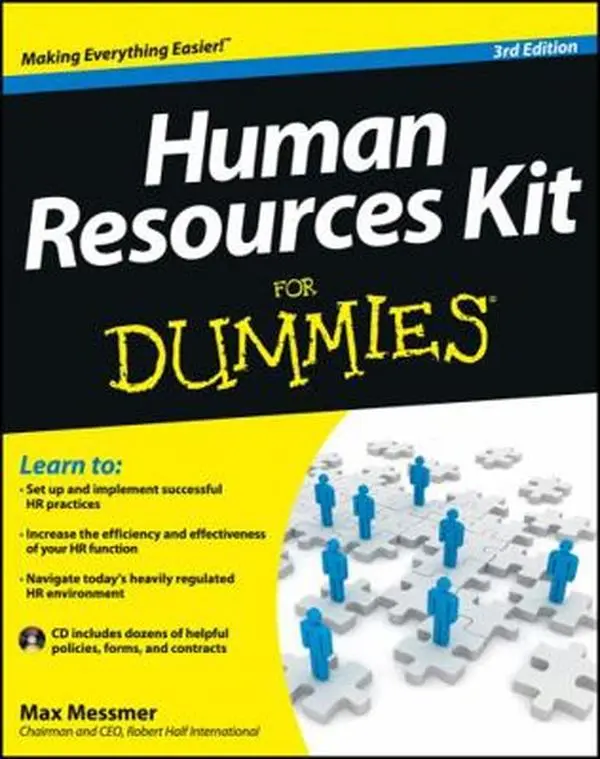 USED Book - Human Resources Kit For Dummies, 3rd Edition [With CDROM] by Messmer (Paperback) - english