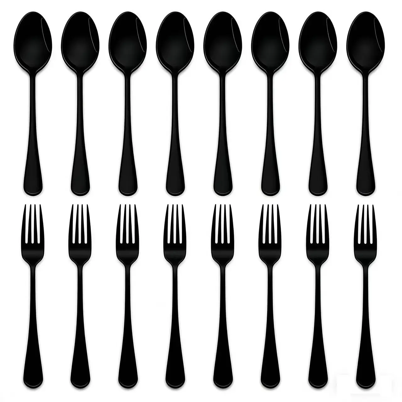 Stainless Steel 1010 Series Fork Spoon Set, 16-Piece Silver Color Utensils, Durable Mirror Polished Cutlery Tableware Sets for Home Dining & Hotels, Fork and Spoon Set, Spoons And Forks Set