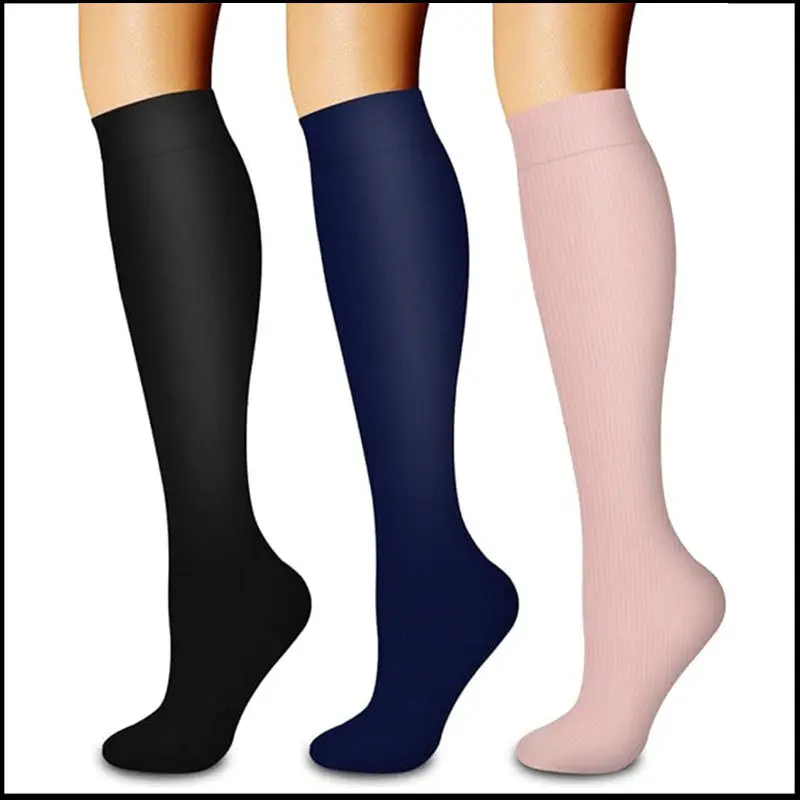 3 sets of 9 black/navy blue/pink