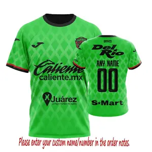LIGA MX FC Juarez Shirt 3D Personalized 25-26 Home Design