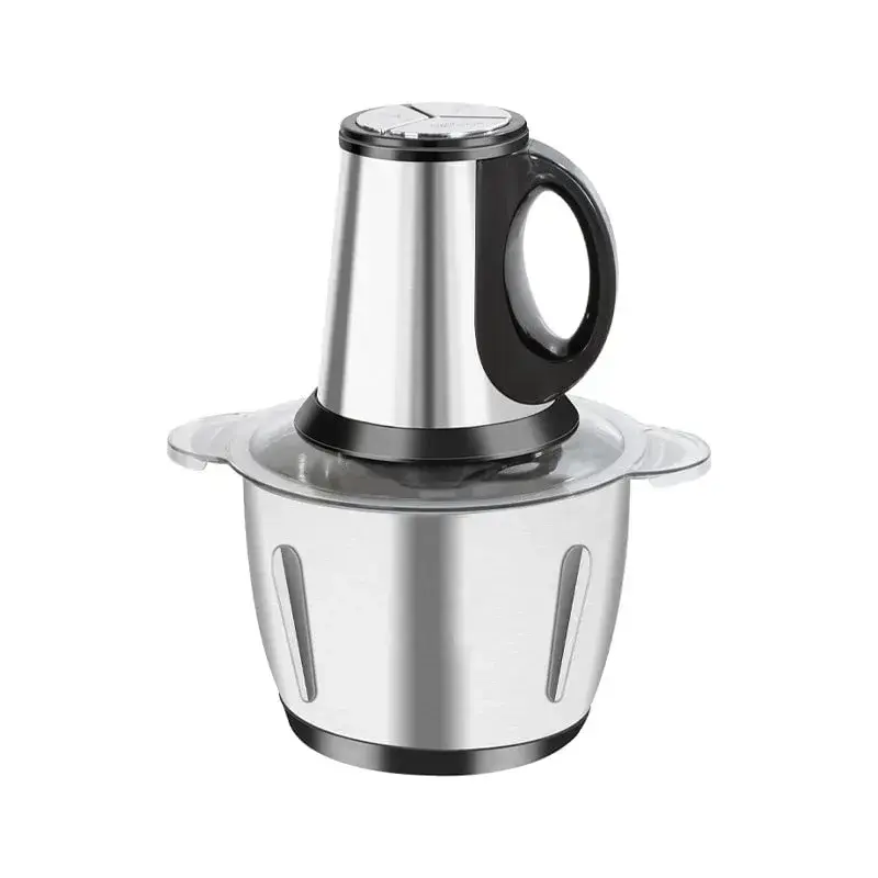 5L Stainless Steel Meat Grinding Machine, Large Capacity Electric Food Chopper, 3 Speed Food Processor, Dough Mixer for Vegetables, Garlic, Salads, Fruits, Kitchen Vegetable Slicer, Kitchen Appliance, Meat Grinders, Multifunctional Kitchen Appliances