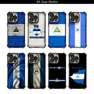 Nicaragua Flag Phone Case For iPhone 17 16 15 14 13 12 Pro Max Plus Anti Fall Birthday And Holiday Gifts Case Cover Shockproof Protective