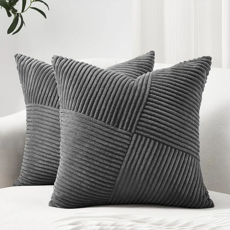 Cross-stitched twill throw pillow for living room sofa, light luxury lantern core pillowcase, home decor cushion cover, Home Textile