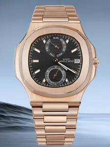 High Quality Brand NAVIFLZ NFVZ Men's Business Watch Waterproof Imported Quartz Wristwatch Movement Calendar Steel Bracelet Watch Leisure Sports Clock Reloj