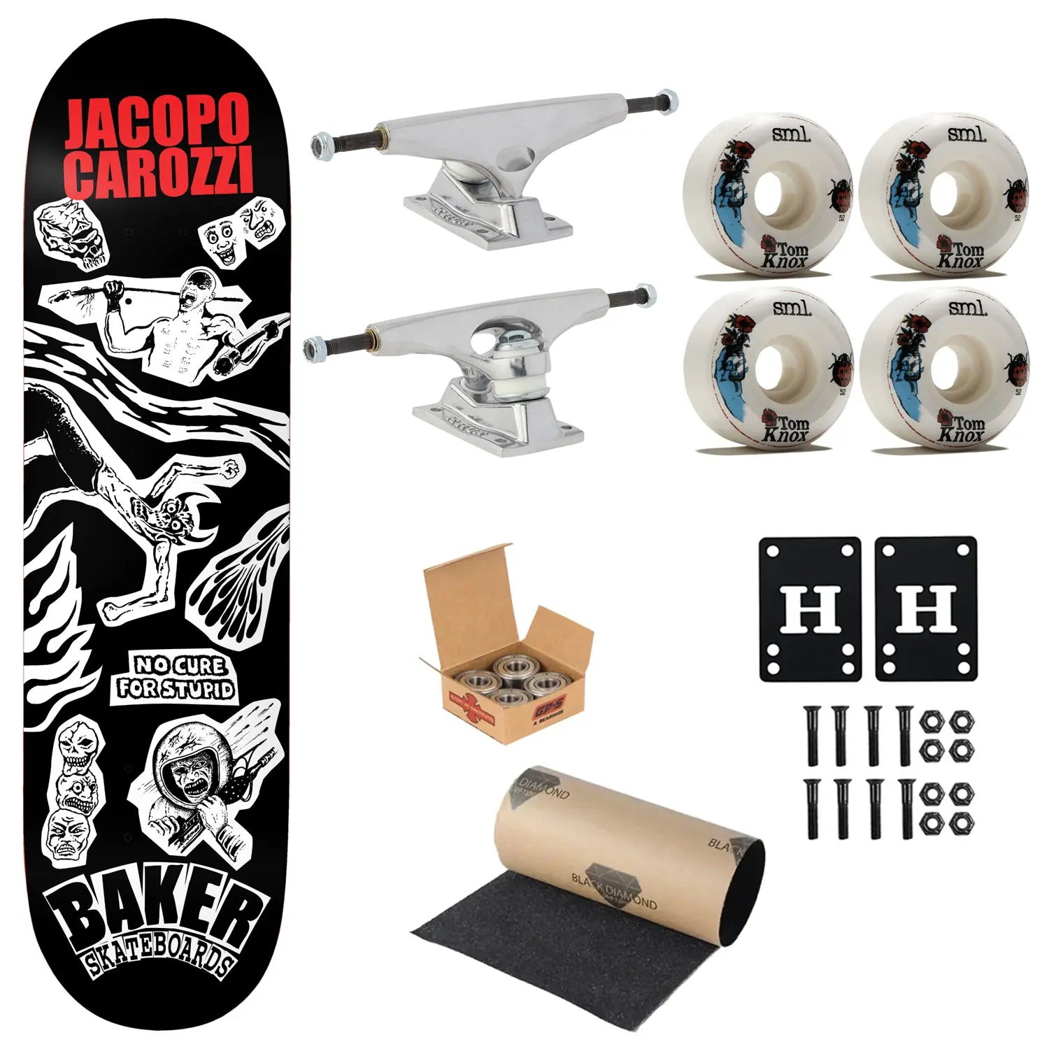 Baker Premium Complete Skateboard Jacopo Carozzi Divine Evil 8.25" Ft. Krux/SML/Independent