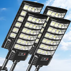 SunGlowHub Solar Lights Outdoor, IP66 Waterproof Street Lights Outdoor, 6500K Dusk to Dawn Solar Security Flood Lights Motion Sensor with Remote Control for Yard, Entryway Garage, Porch