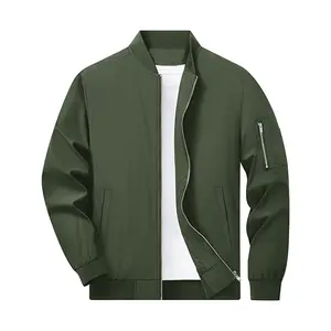 Bmuvlss Men's Pilot Jacket Lightweight Casual Windbreaker Spring/Autumn Zipper Jacket with 5 Pockets