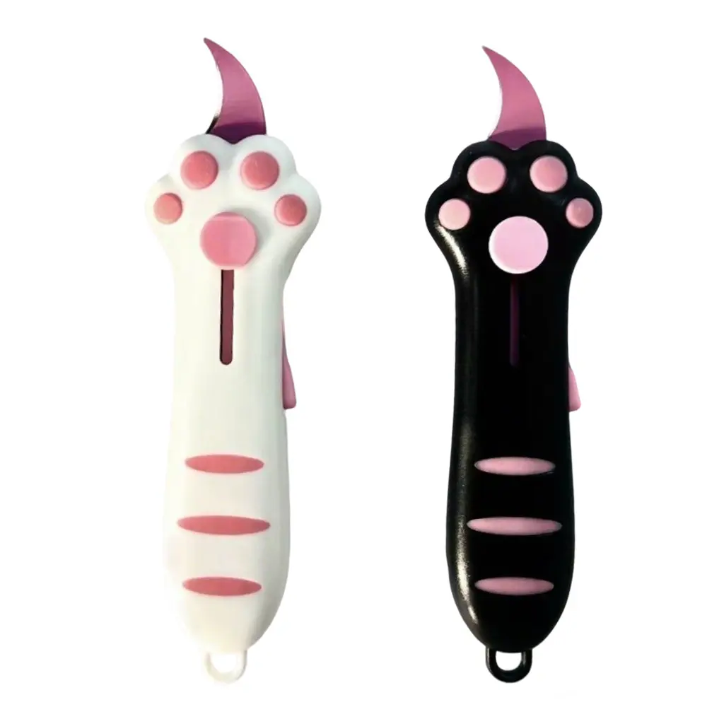Mini Portable Cat Claw Retractable Utility Knife, Easy To Open and Cut Paper and Cartons Safe and Easy To Use, Suitable for Unpacking Handmade or As A Surprise Gift in Christmas Stockings