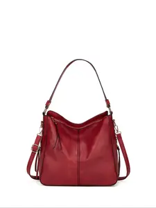 New Women's High-End Versatile Solid Color Tote Bag, Large Capacity Unique Design Handbag Shoulder Bag, Suitable for Commuting and Daily Use, PU Tote Satchel