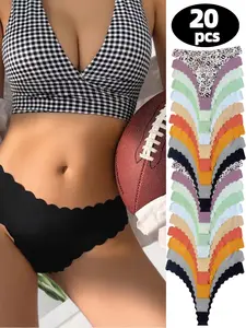 H    A set of 20 women's panties blends Morandi's soft hues with classic dark leopard elegance. Delicate patterns, skin-friendly & breathable fabric. Enhanced elastic icy feel for a snug fit. In macaron colors, underwear for women.thong.ladies' intimates