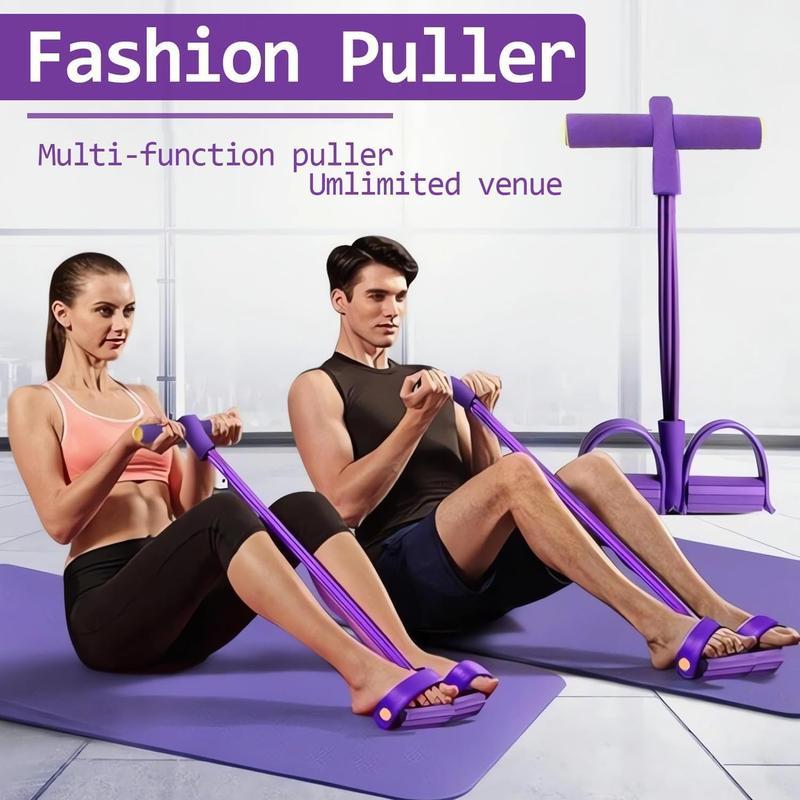 21 Fitness Resistance Bands-6 Tube Pedal Ankle Puller - 2026 New Sit up Leg Stretch Rope Exercise Bands with Handles, Stretching Workout Fitness Bands for Arm Weights Exercise Equipment