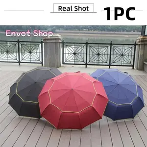 Golf Umbrella, Windproof Rainproof, Thick Double Layer Fabric, Reinforced Sticks, Long Handle, Unisex, 41 Inch Outdoor Large Umbrella