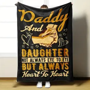 Dad's Favorite Soft and Comfortable Flannel Blanket - Father's Day Gift for Dad, Suitable for Sofa, Bed, Office Nap, and Outdoor Camping, Comfortable for All Seasons