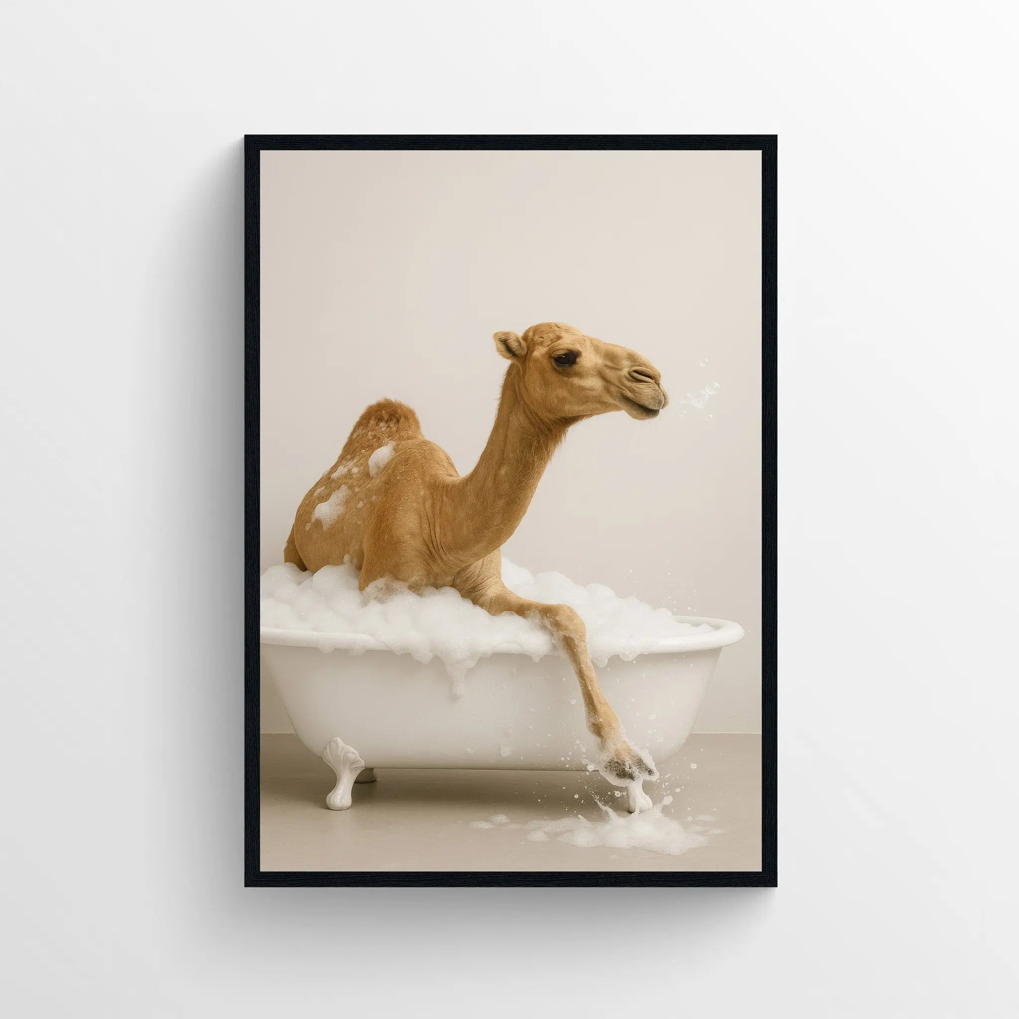 Camel Animal Bathroom Tub Poster