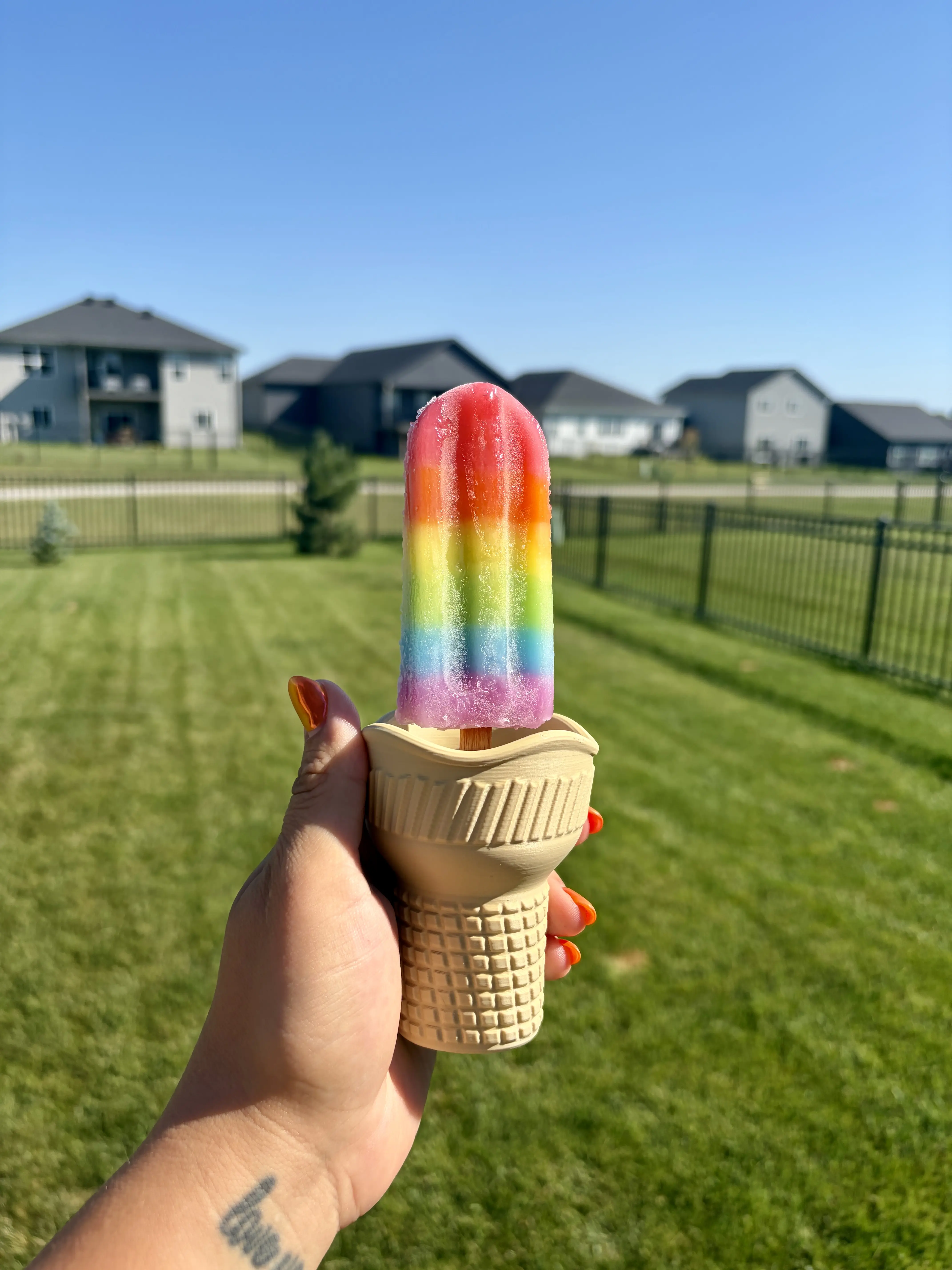 Ice Cream Cone Popsicle Holder | Reusable Ice Pop Drip Catcher