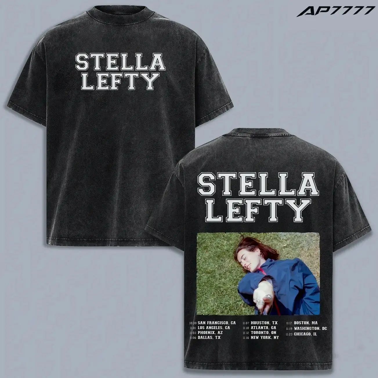 Stella Leffty Live Tour 2026 Shirt, Indie Folk Music Graphic Tee, Vintage Washed Concert T Shirt, Retro Artist Tour Dates Shirt, Oversized Heavyweight Cotton Streetwear, Unisex Fan Gift Apparel 4ZR